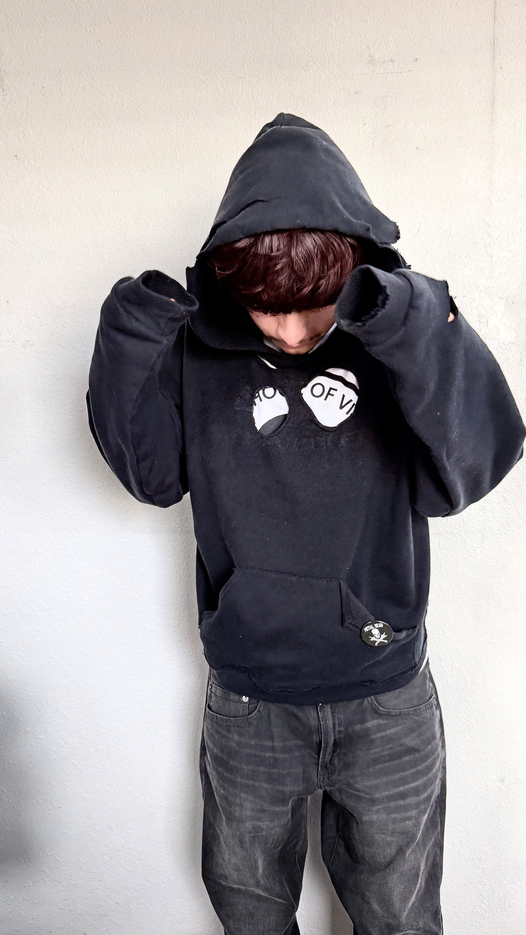 black hoodie w shotguns shots