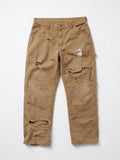 distressed Baggy tan jeans